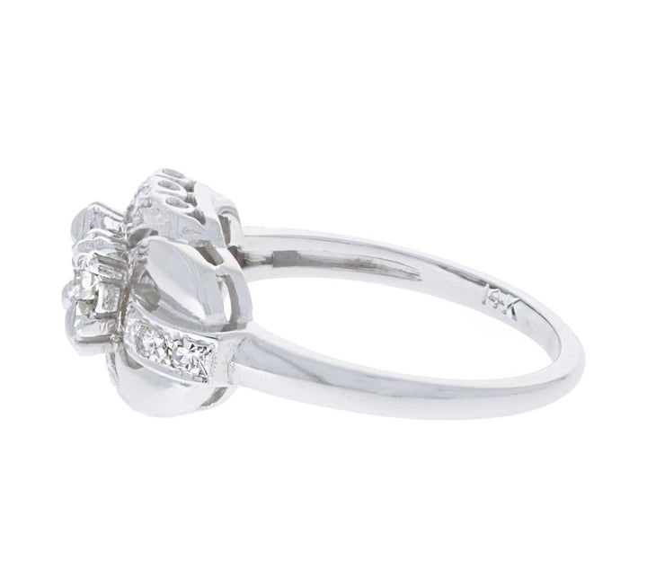 Vintage Diamond Ring 14K White Gold .20 CTW