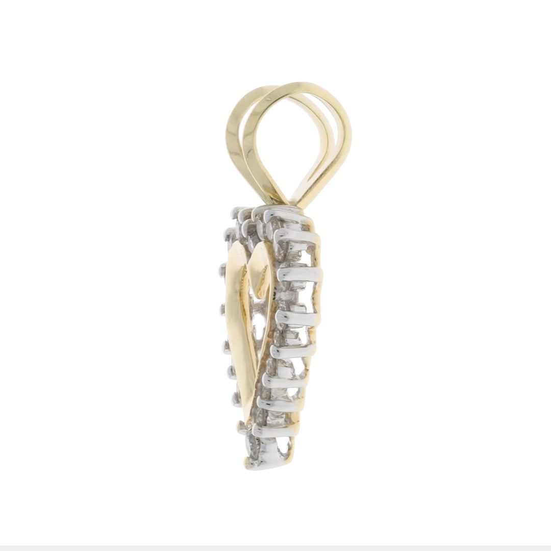Heart Diamond Pendant 14K Yellow Gold .50CTW