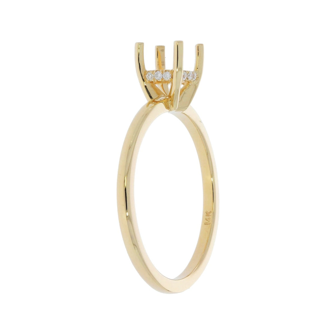 Hidden Halo Engagement Setting 14K Yellow Gold