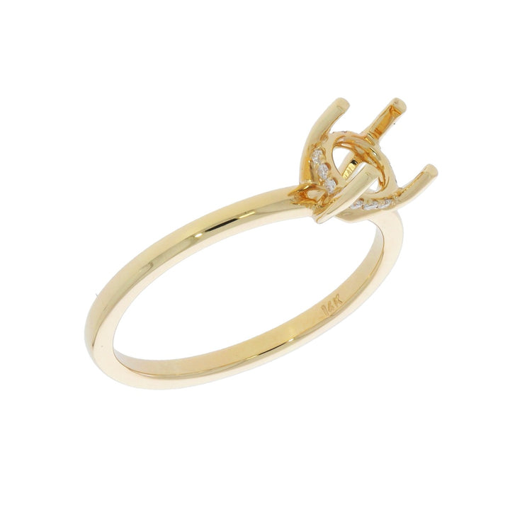 Hidden Halo Engagement Setting 14K Yellow Gold