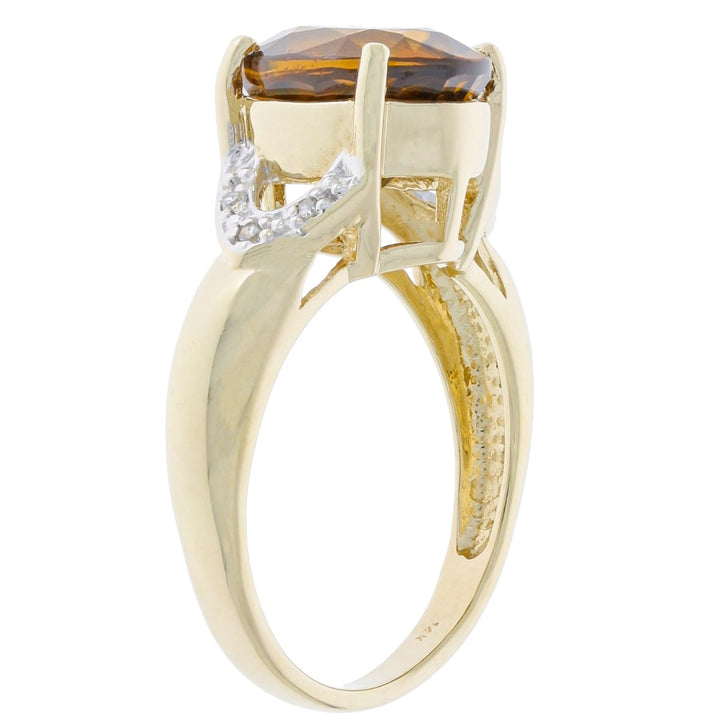 Madeira Citrine Ring 14K Two Tone 4.09 CT