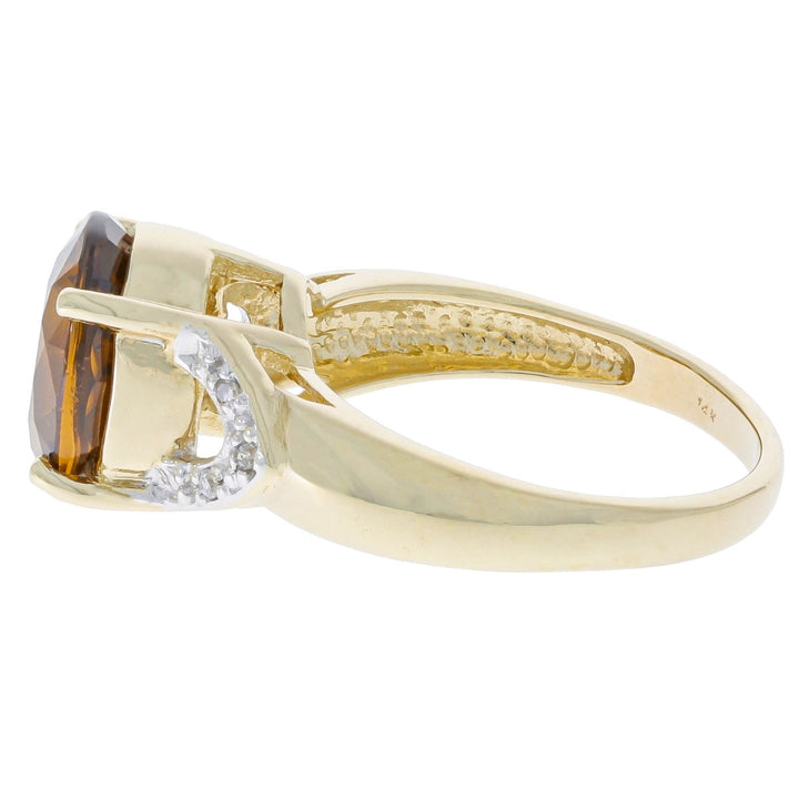 Madeira Citrine Ring 14K Two Tone 4.09 CT