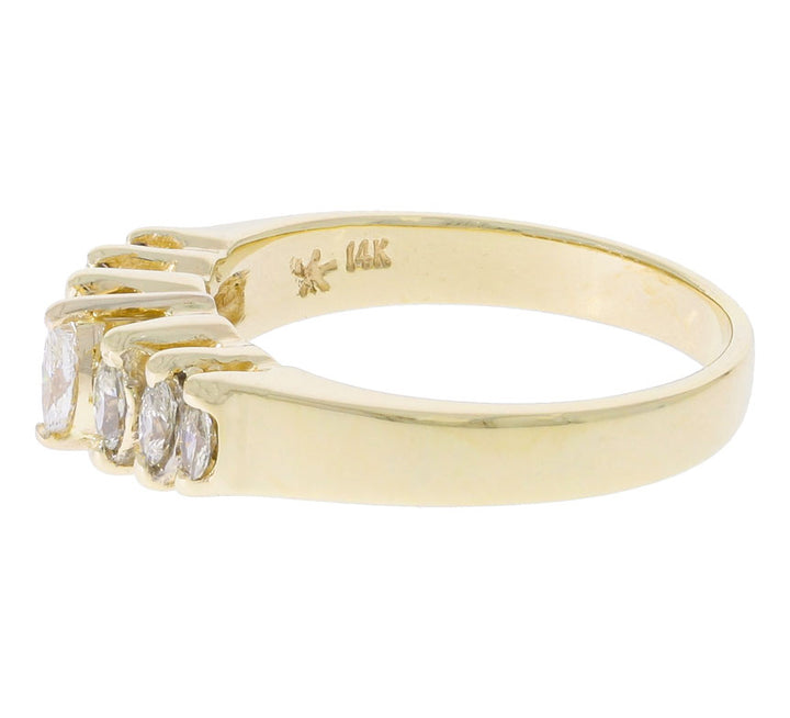 Marquise Diamond Ring 14K Yellow Gold .75 CTW