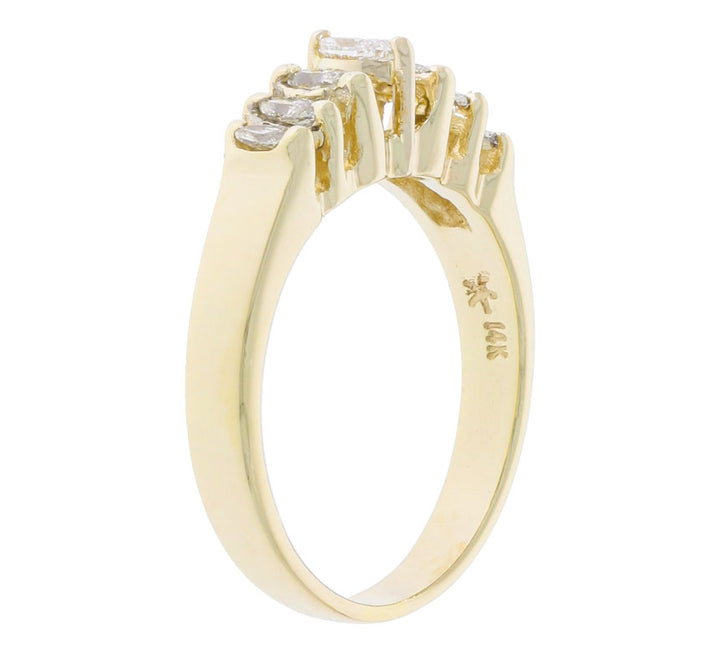 Marquise Diamond Ring 14K Yellow Gold .75 CTW