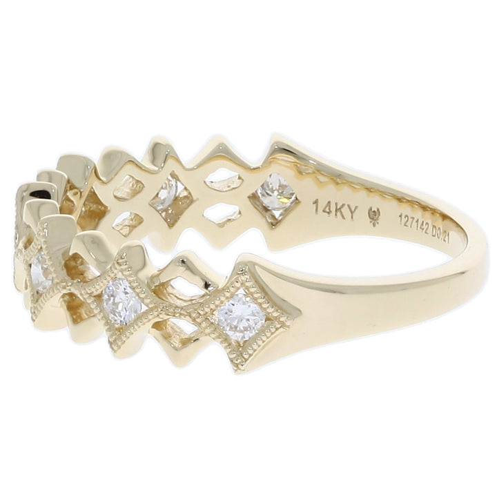 Diamond Regal Band 14K Yellow Gold .21 CTW