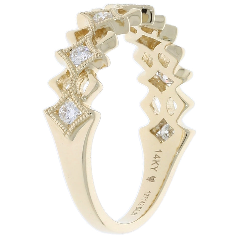 Diamond Regal Band 14K Yellow Gold .21 CTW