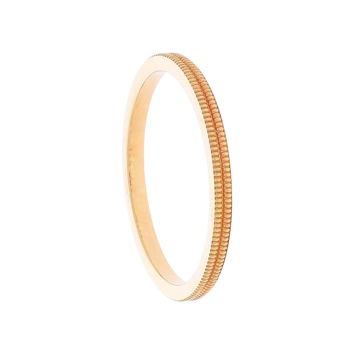 Double Milgrain Band 14K Rose Gold