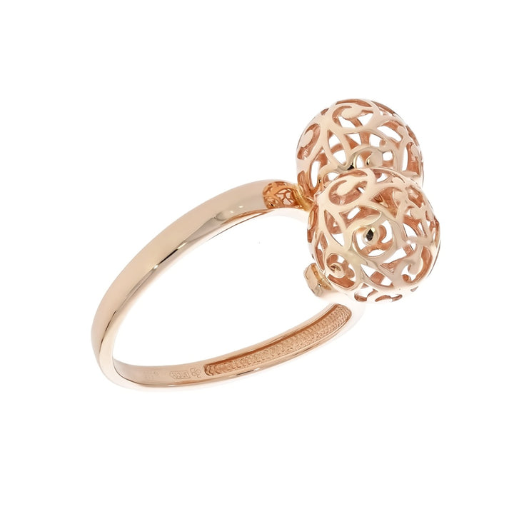 Filigree Sphere Ring 14K Rose Gold