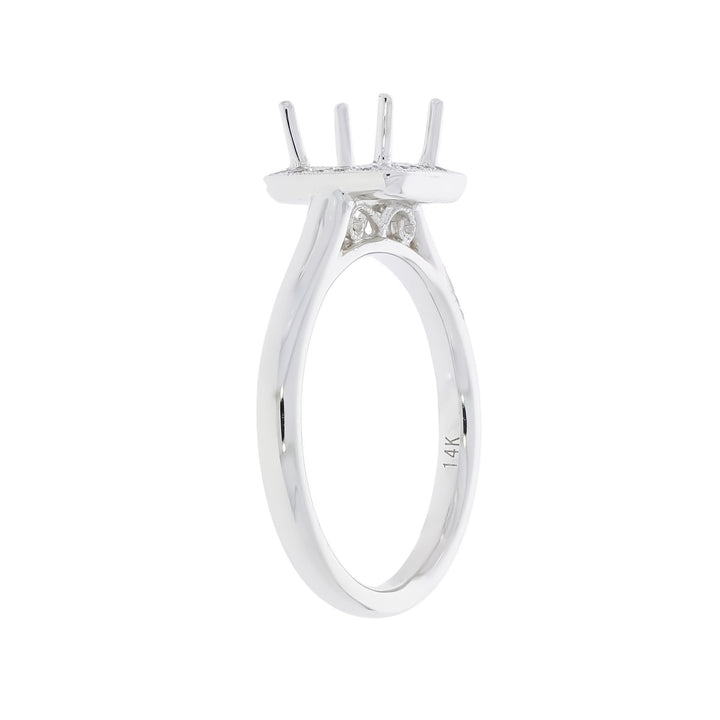 Princess Cut Diamond Ring Setting 14K White Gold