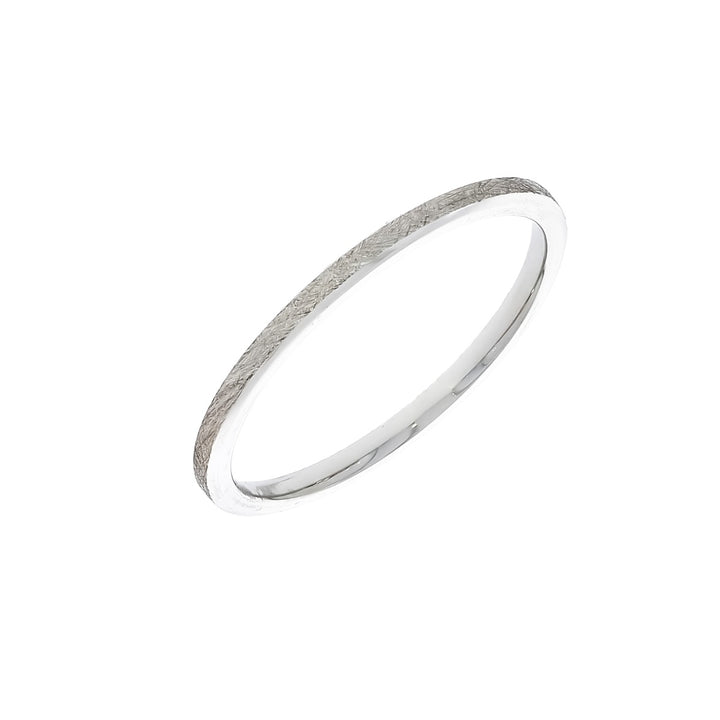 Ice Finish 2MM Band 14K White Gold
