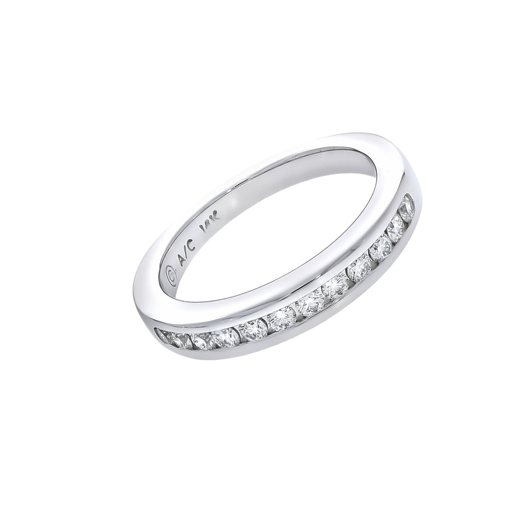 Diamond Channel Band 14K White Gold .36 CTW