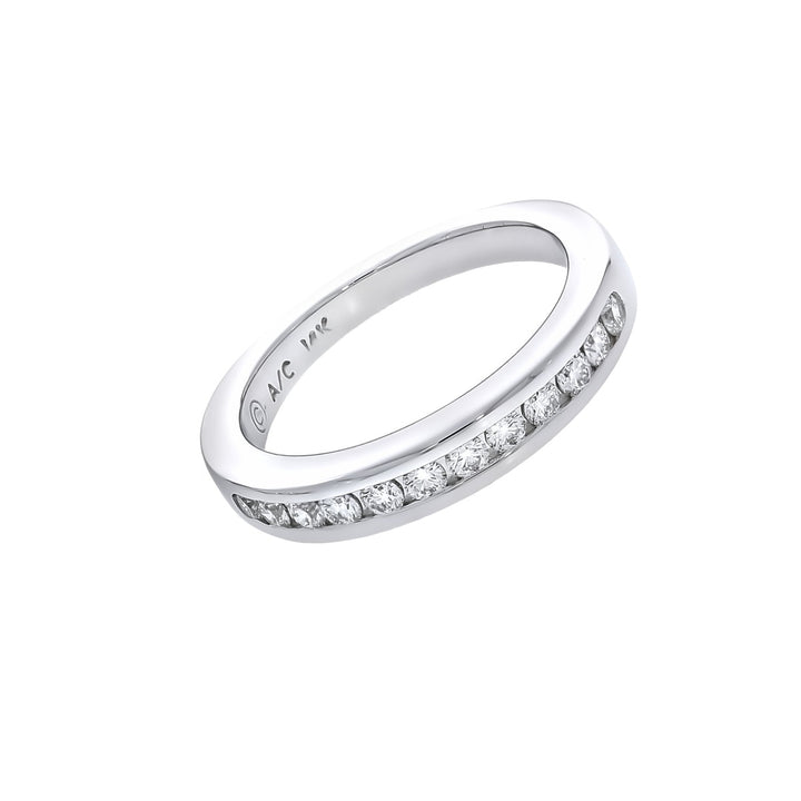 Diamond Channel Band 14K White Gold .36 CTW