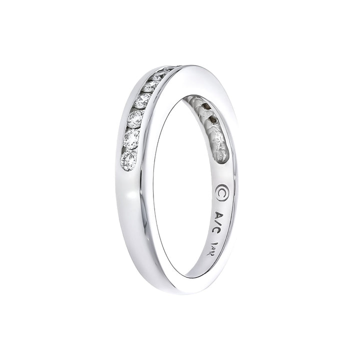 Diamond Channel Band 14K White Gold .36 CTW