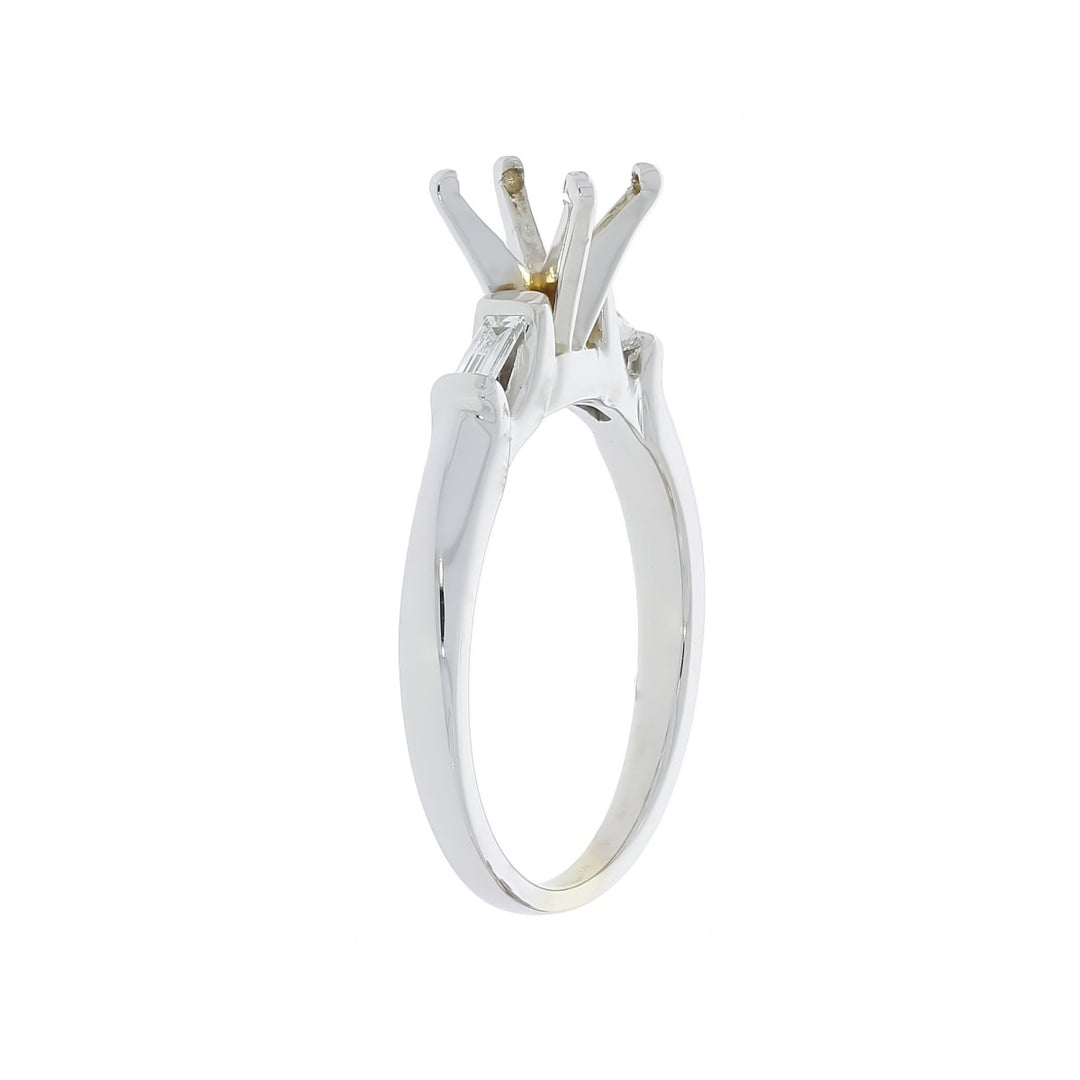 Baguette Diamond Setting 14K White Gold