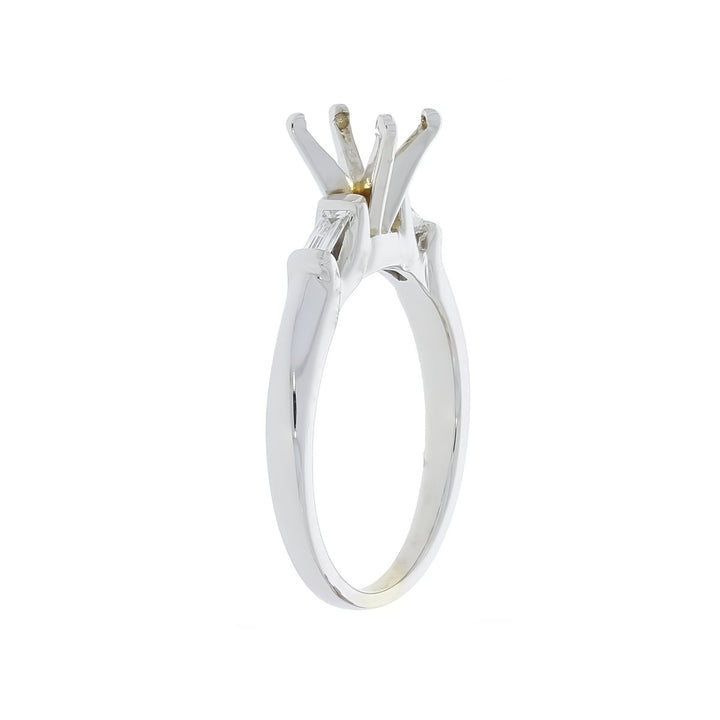 Baguette Diamond Setting 14K White Gold
