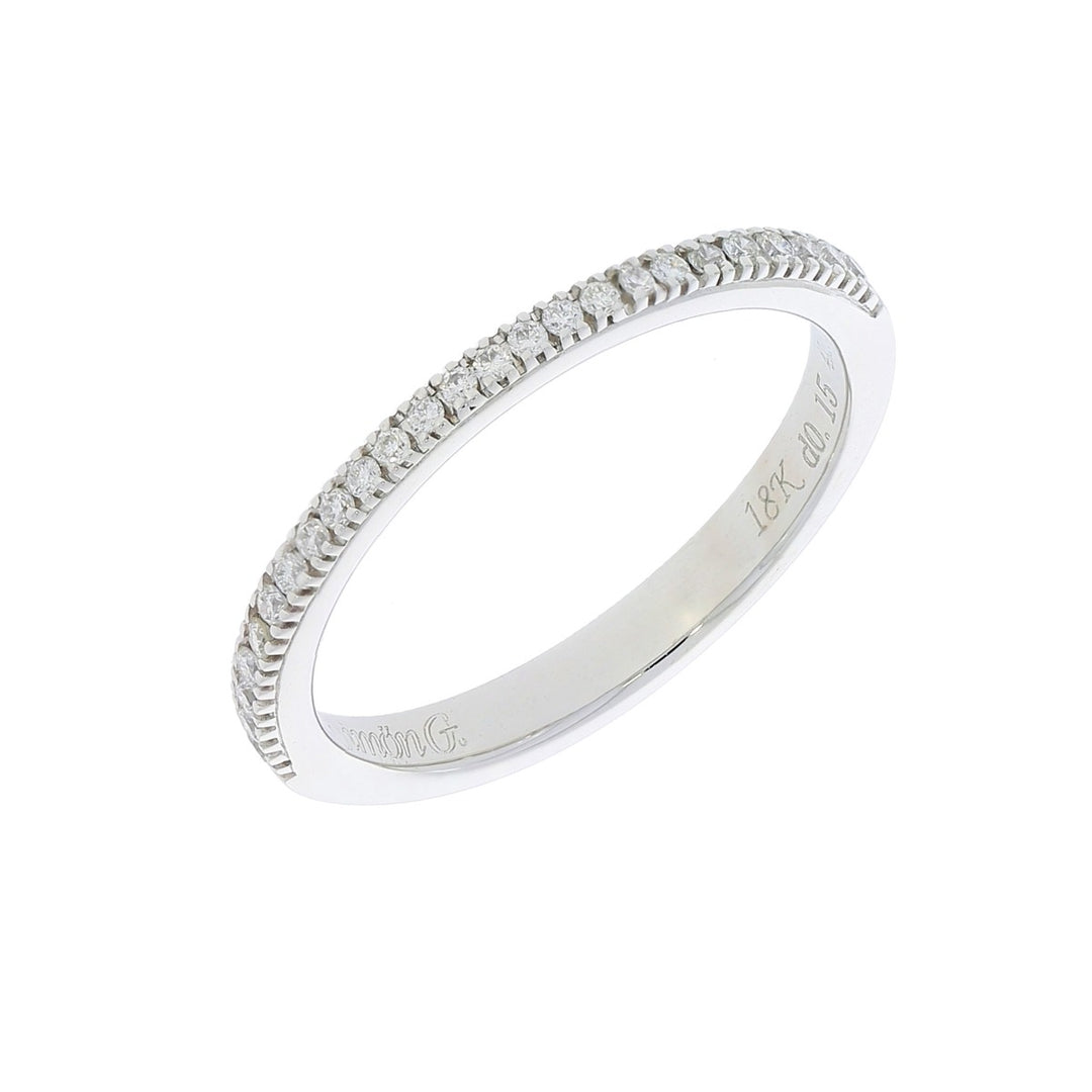Diamond Band 18K White Gold .19 CTW
