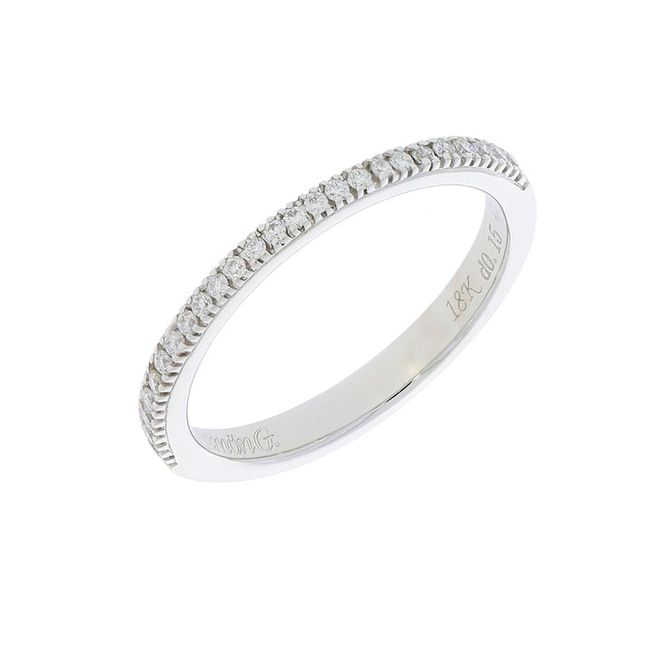 Diamond Band 18K White Gold .19 CTW