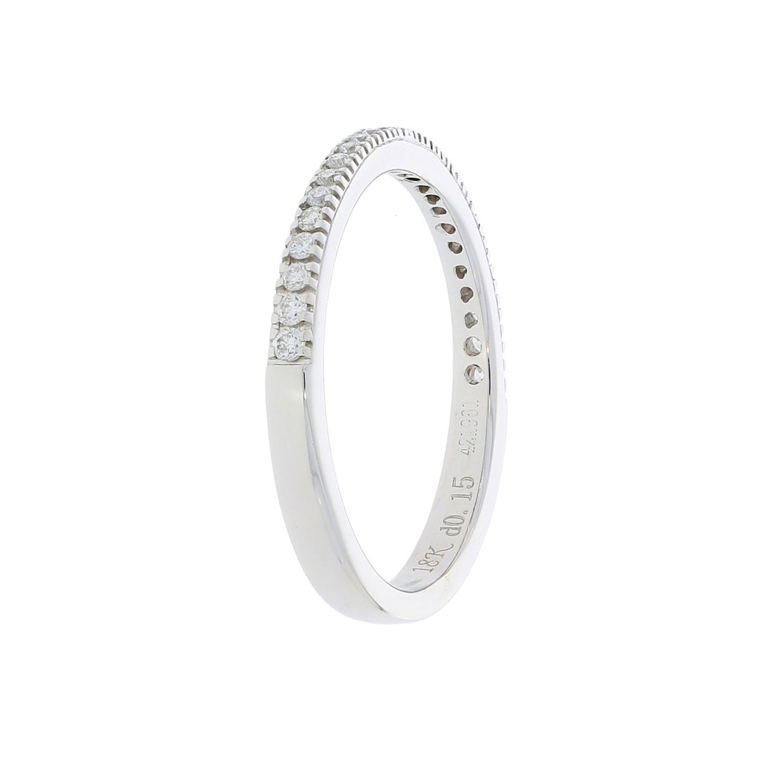 Diamond Band 18K White Gold .19 CTW