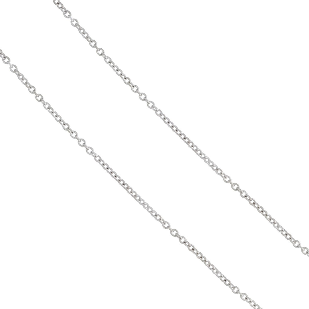 Diamond Bar Necklace 14K White Gold .13CTW
