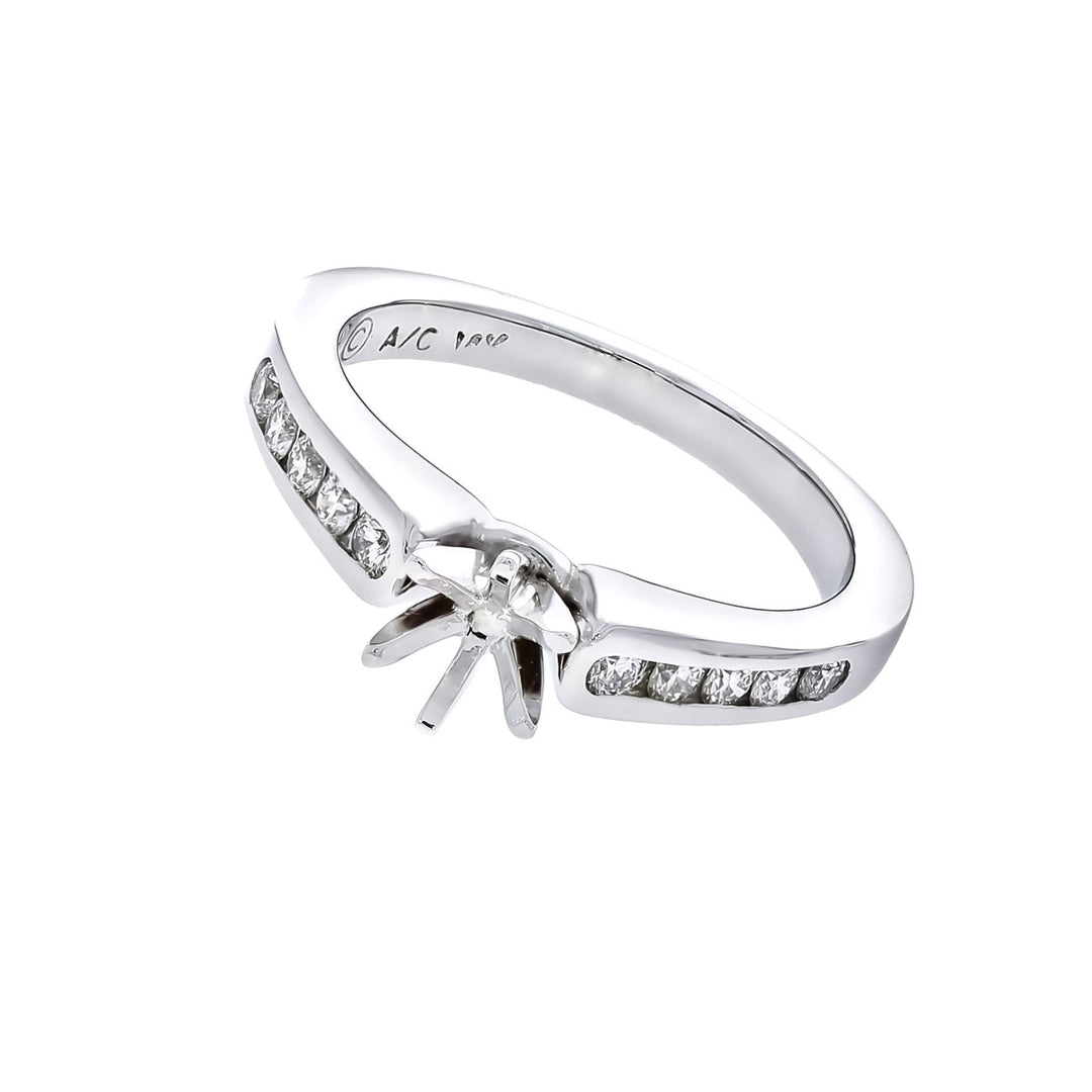 Engagement Setting Ring 14K White Gold .25 CTW