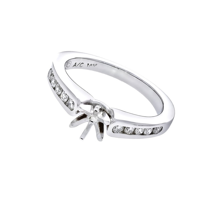 Engagement Setting Ring 14K White Gold .25 CTW