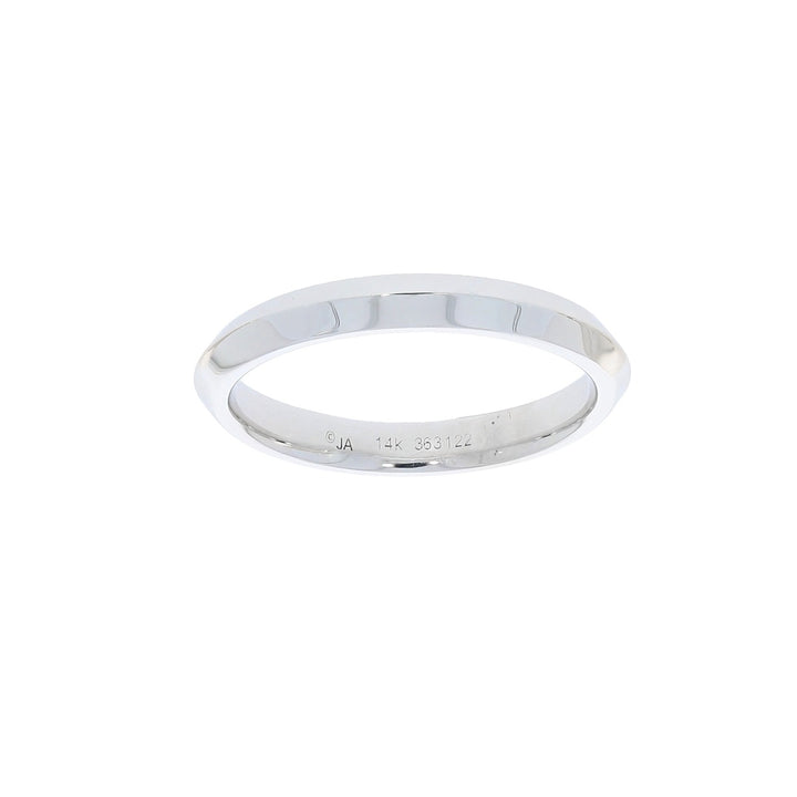 Knife Edge Band 14K White Gold