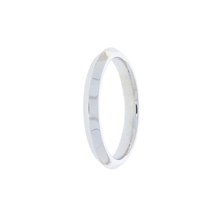 Knife Edge Band 14K White Gold