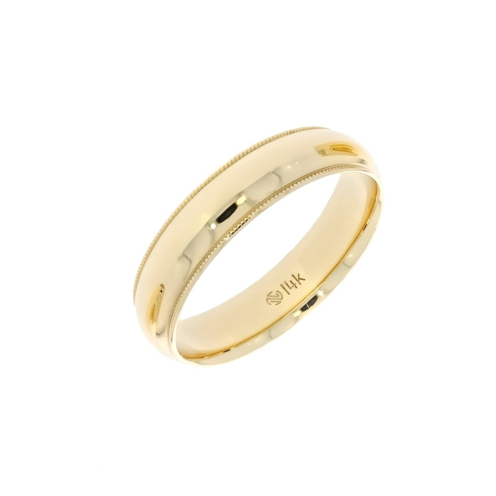 Milgrain Comfort Fit Band 14K Yellow Gold
