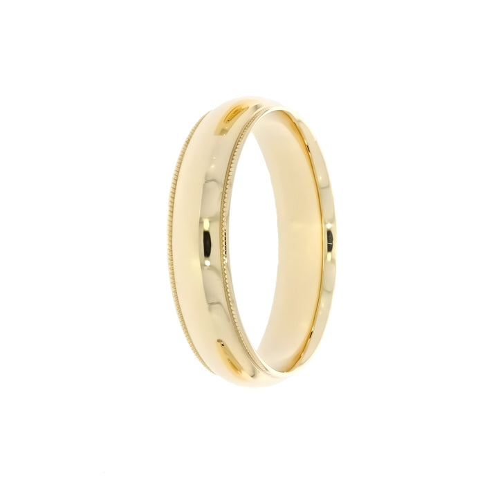Milgrain Comfort Fit Band 14K Yellow Gold