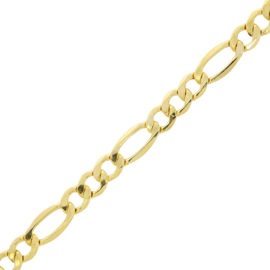 Semi-Solid Figaro Chain 10K Yellow Gold