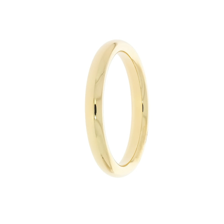 Comfort Fit Half Round 3MM Band 14K Yellow Gold