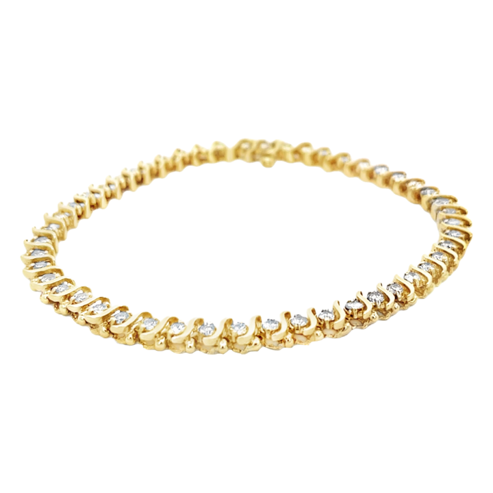 Diamond Tennis Bracelet 14K Yellow Gold 2.94CTW