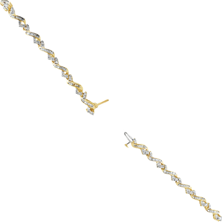 Tennis Diamond Bracelet 14K Yellow Gold 1.53CTW