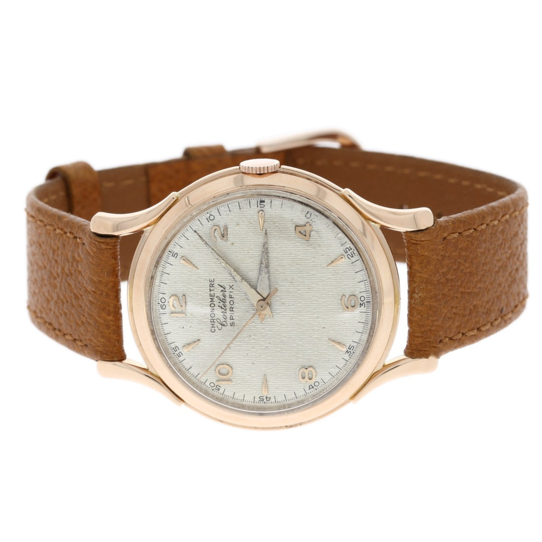 Cortebert Chronometer Spirofix Watch Caliber 689 18K Rose Gold 17 Jewel