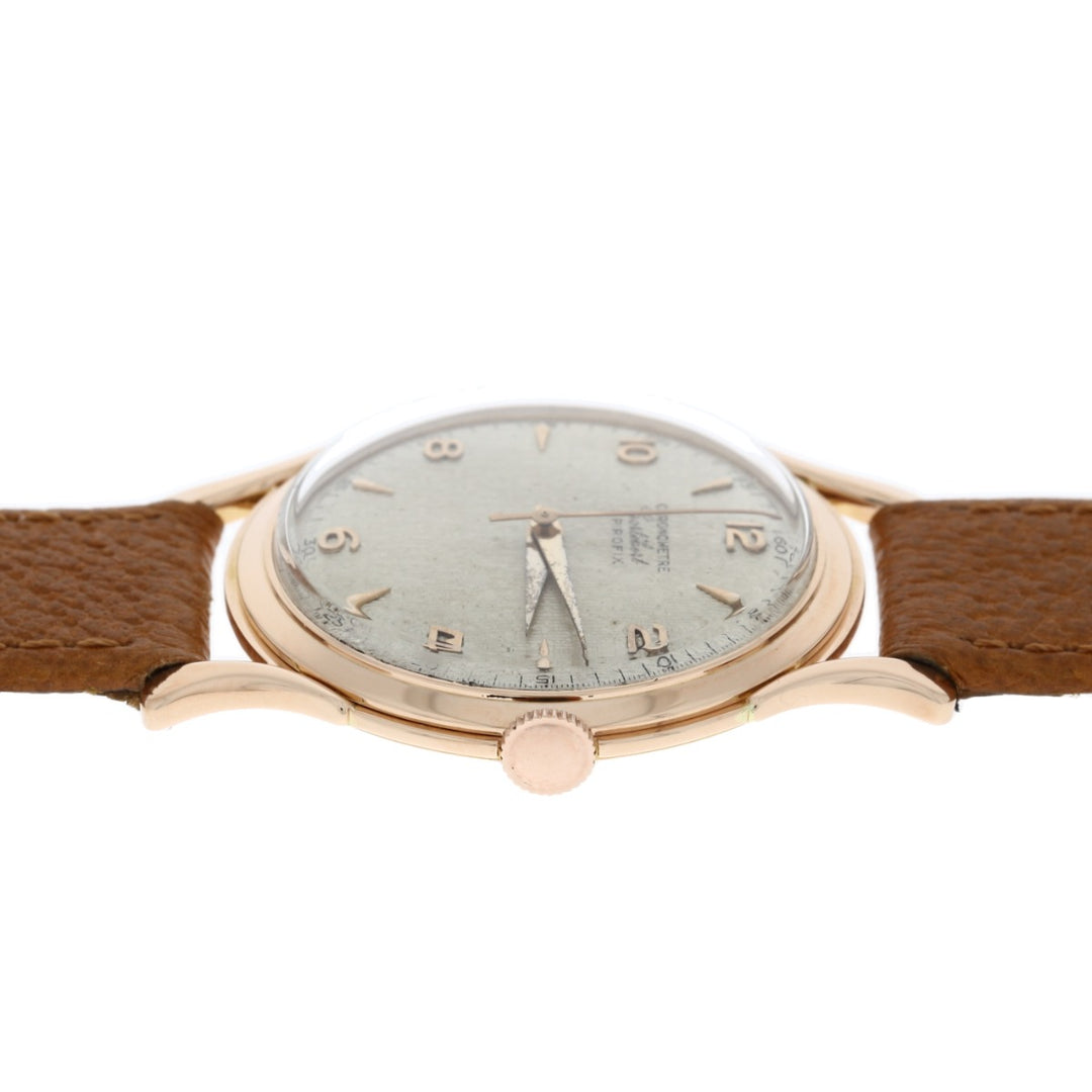 Cortebert Chronometer Spirofix Watch Caliber 689 18K Rose Gold 17 Jewel