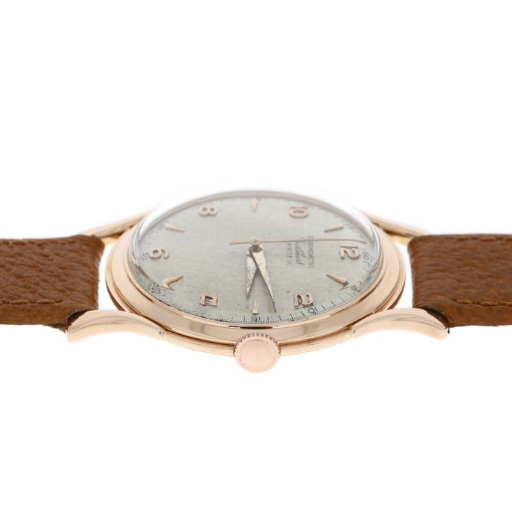 Cortebert Chronometer Spirofix Watch Caliber 689 18K Rose Gold 17 Jewel