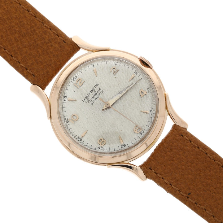 Cortebert Chronometer Spirofix Watch Caliber 689 18K Rose Gold 17 Jewel