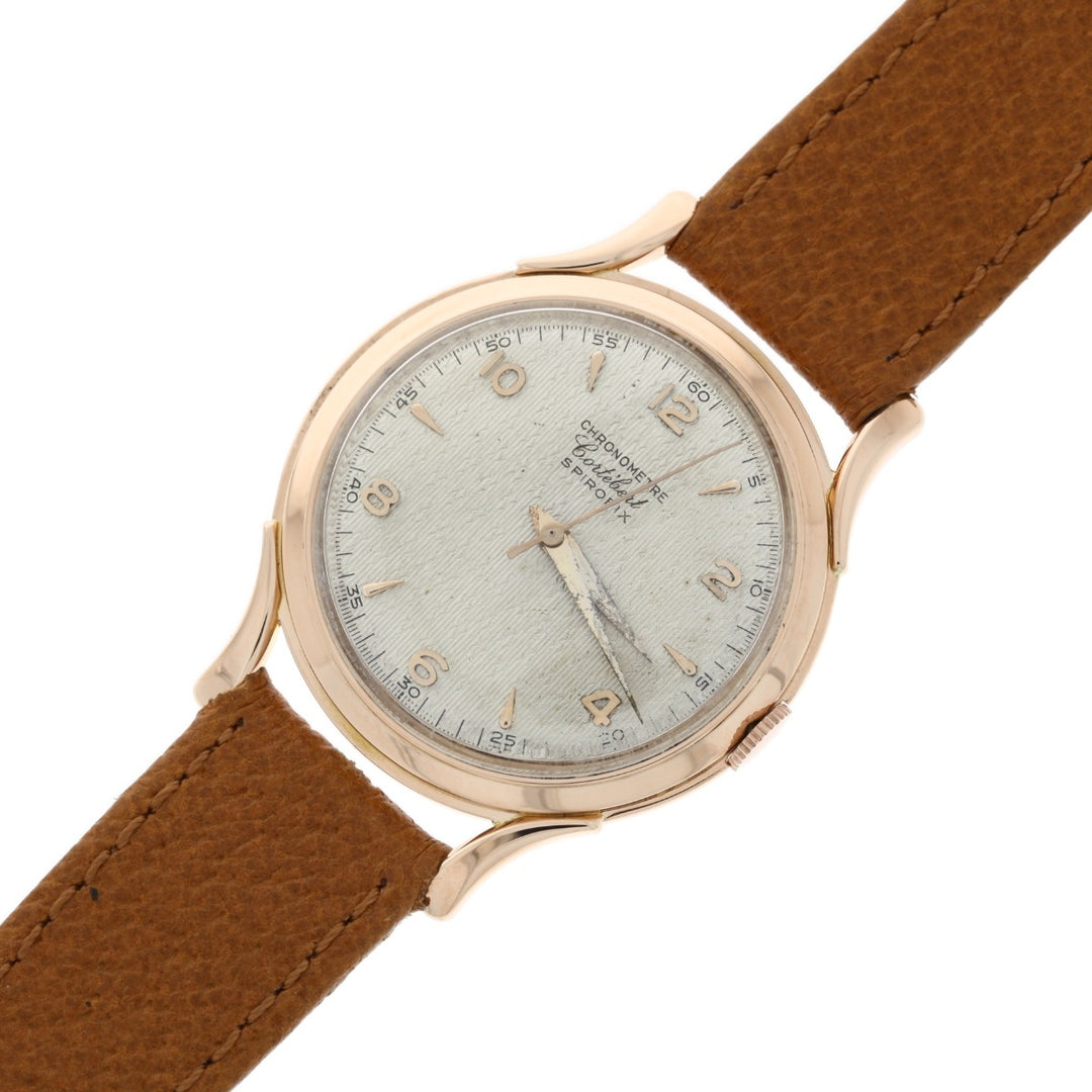 Cortebert Chronometer Spirofix Watch Caliber 689 18K Rose Gold 17 Jewel