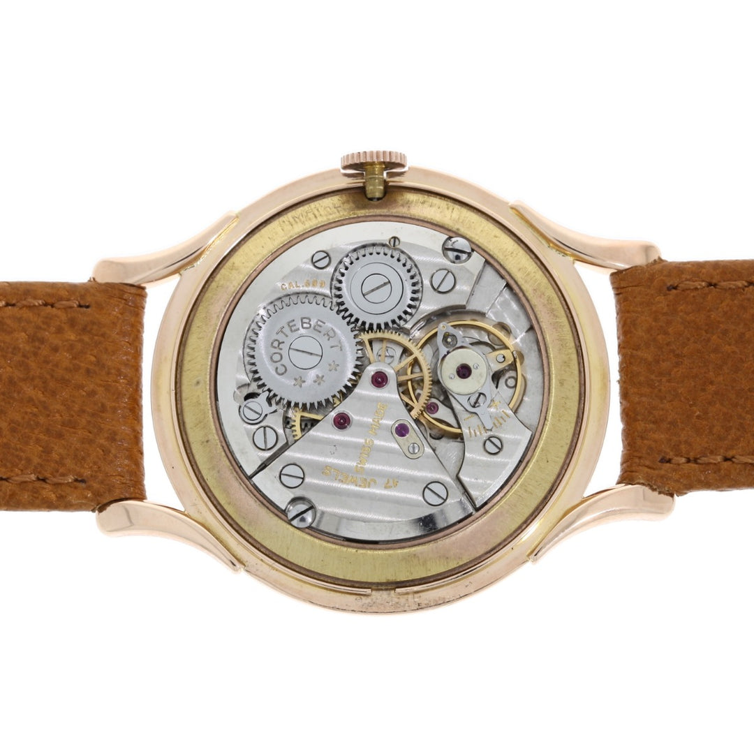 Cortebert Chronometer Spirofix Watch Caliber 689 18K Rose Gold 17 Jewel