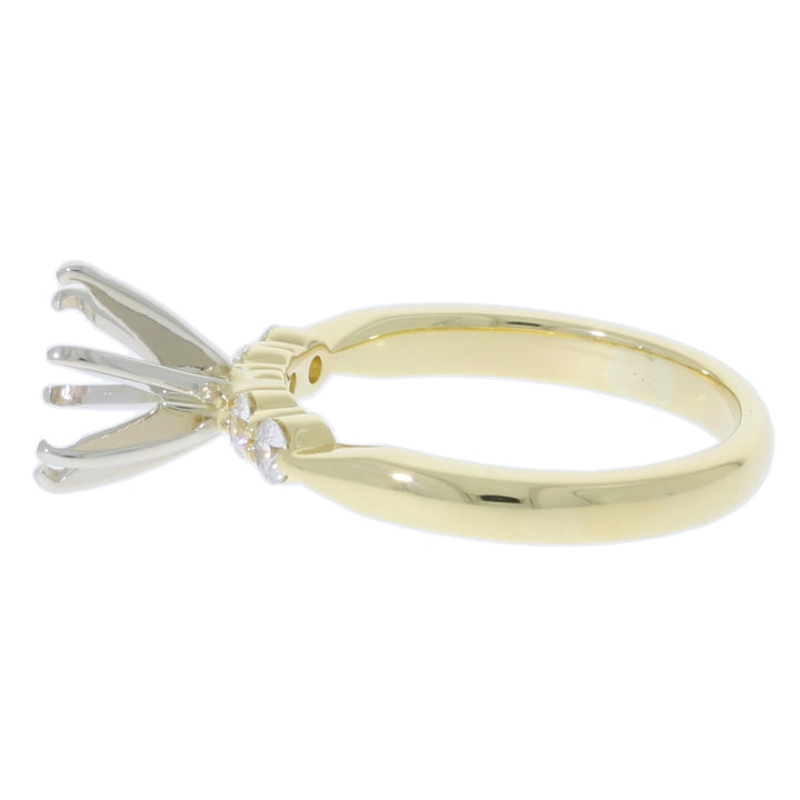Engagement Diamond Ring Mounting 18K Two Tone