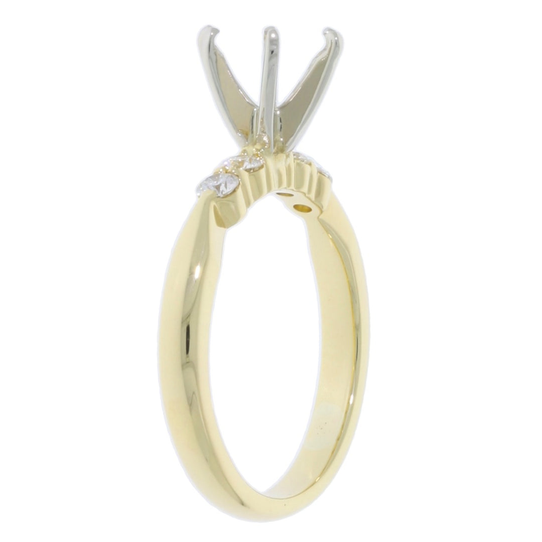 Engagement Diamond Ring Mounting 18K Two Tone