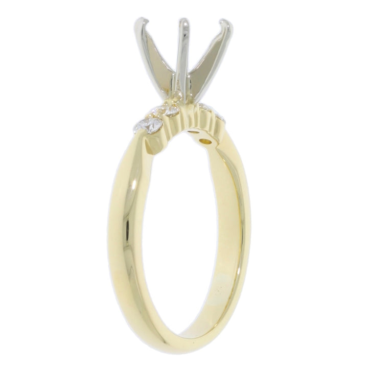 Engagement Diamond Ring Mounting 18K Two Tone