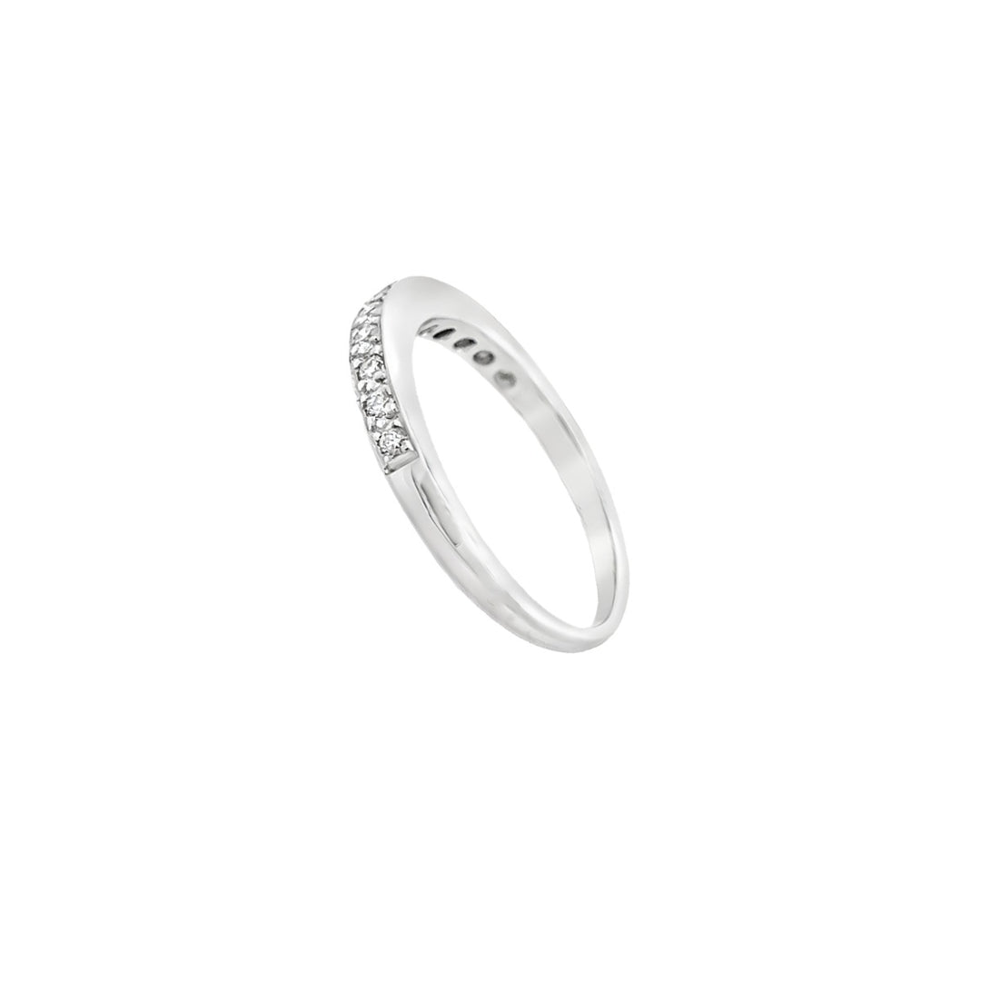 Diamond Band 18K White Gold .10 CTW