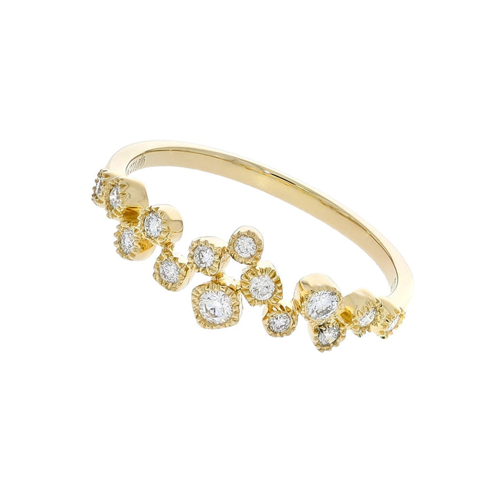 Offset Diamond Band 18K Yellow Gold .22 CTW