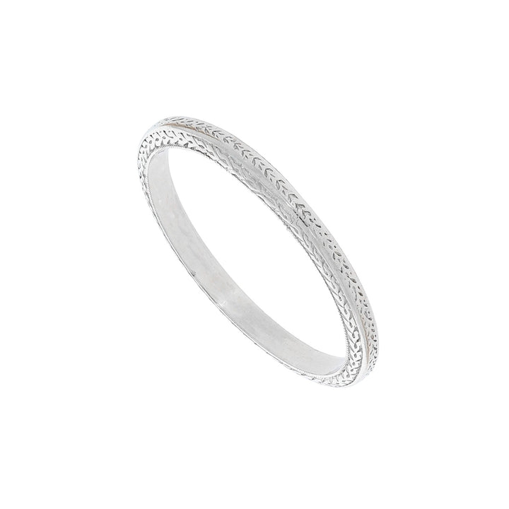Vintage Band Hand Engraved 1930’s Platinum