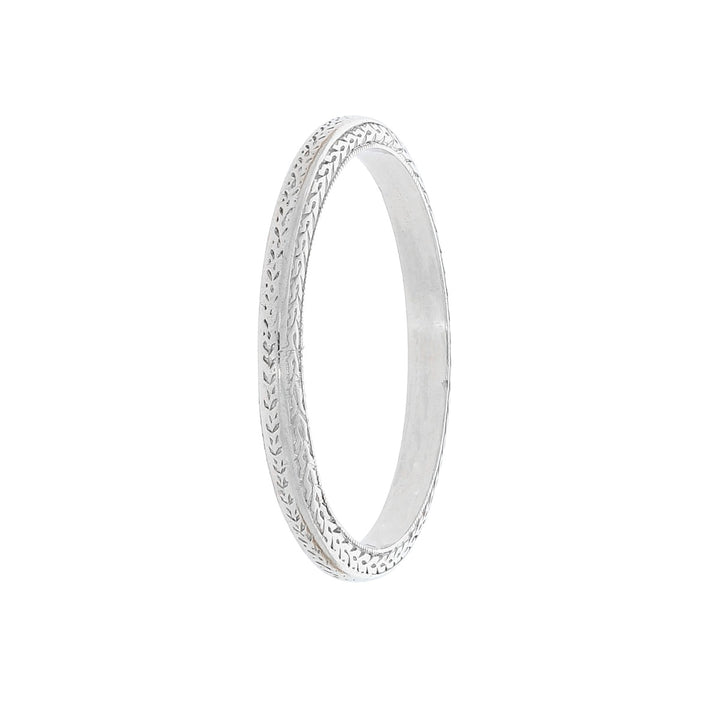 Vintage Band Hand Engraved 1930’s Platinum
