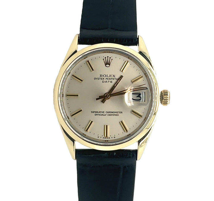 Rolex Date Oyster Perpetual Ref:1550 Gold Shell 34MM