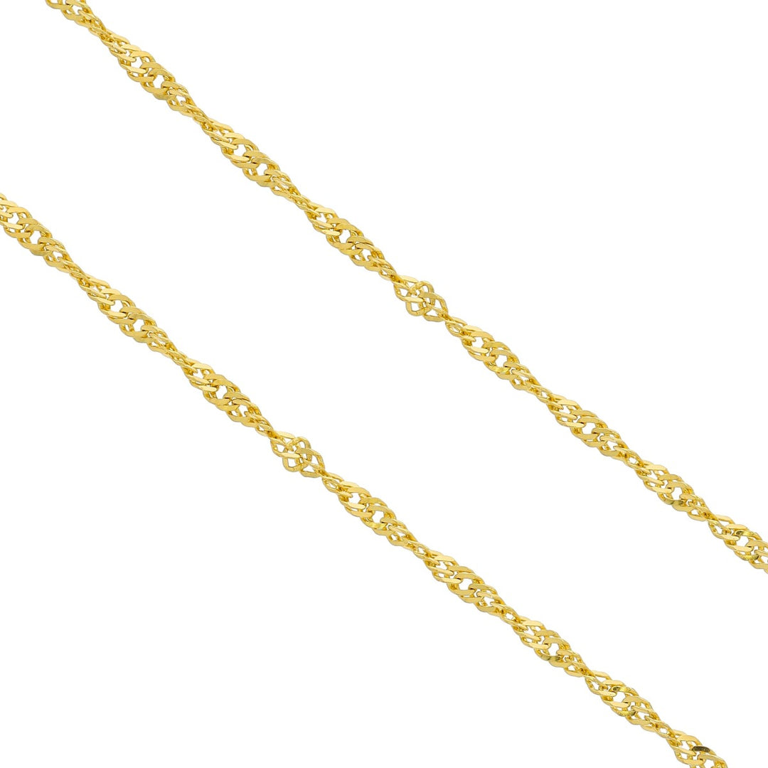 Cross Filigree Necklace 21K Yellow Gold