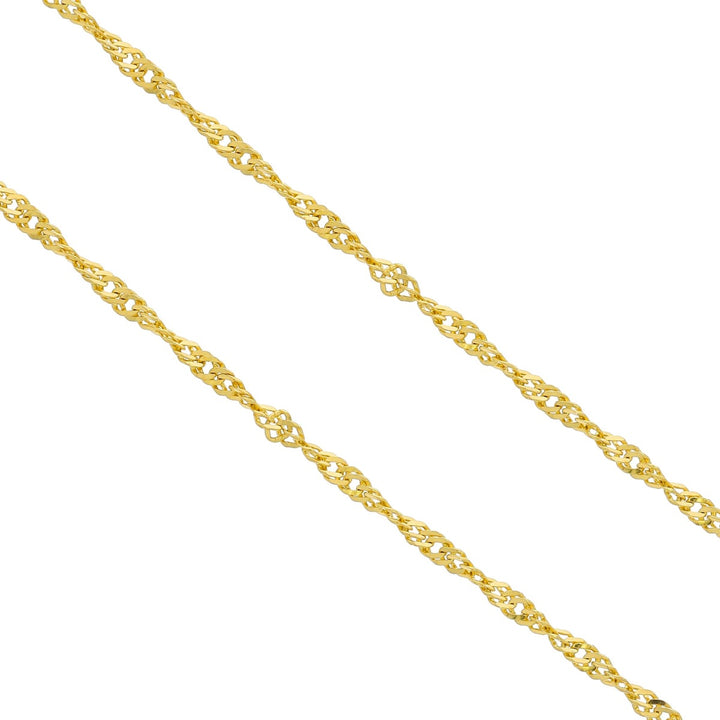 Cross Filigree Necklace 21K Yellow Gold