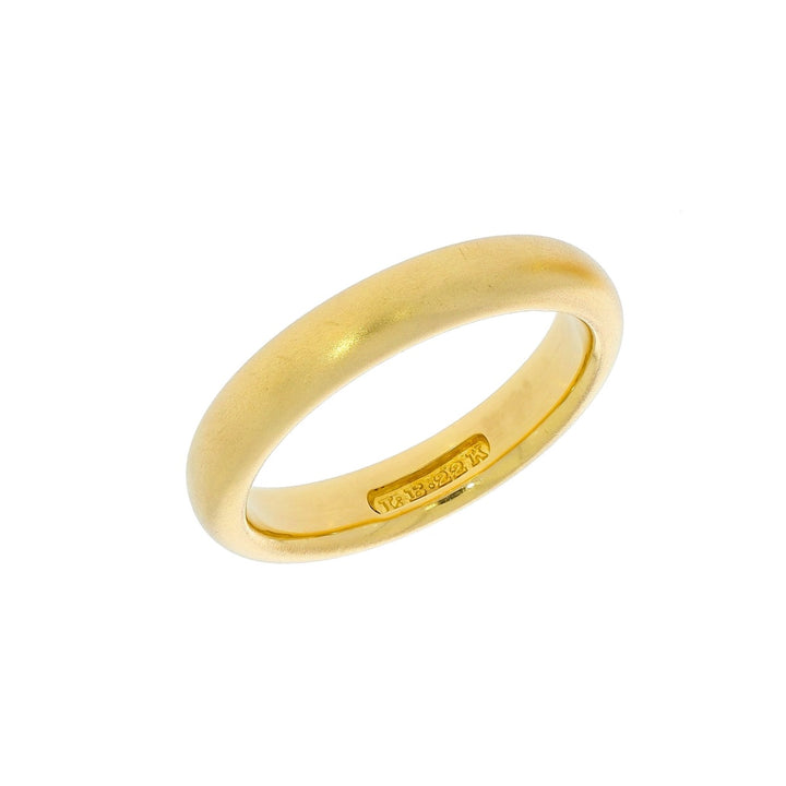 Wedding Band Matte 22K Yellow Gold